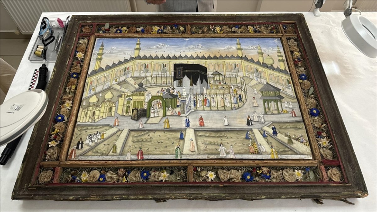 Kabe’nin 200 yıllık tasviri Topkapı Sarayı’ndan gün yüzüne çıktı